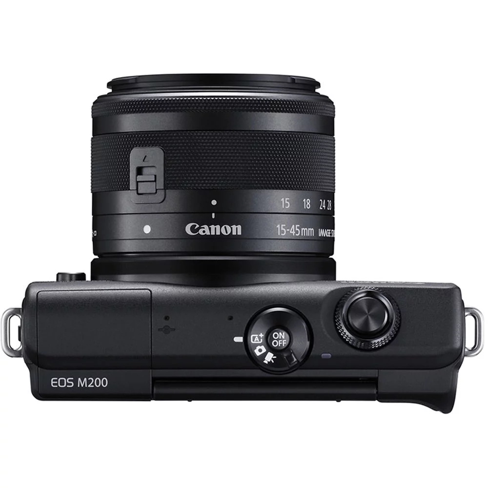 Canon EOS M200 Mirrorless Digital Camera with 15-45mm Lens (Black) - 3699C009 - Radiant Selections