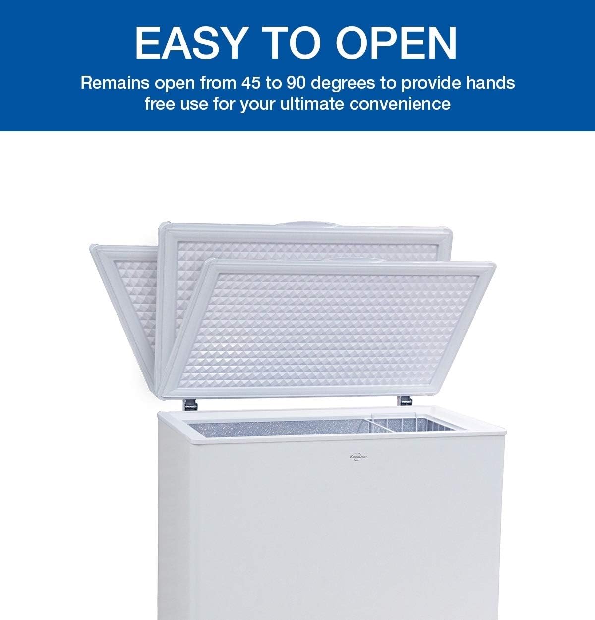 Koolatron KTCF195 Compact Top-Opening Chest, Mini Freezer with 7.0 Cubic Feet Capacity-Ideal for Home, Apartment, Condo, Cabin, Basement, Garage-White