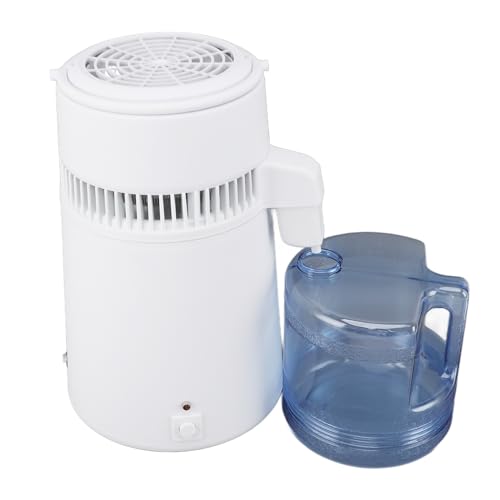1.1 Gallon 4L Water Distiller with Container, Stainless Steel Interior for Home Use, Distilling Pure Water Maker