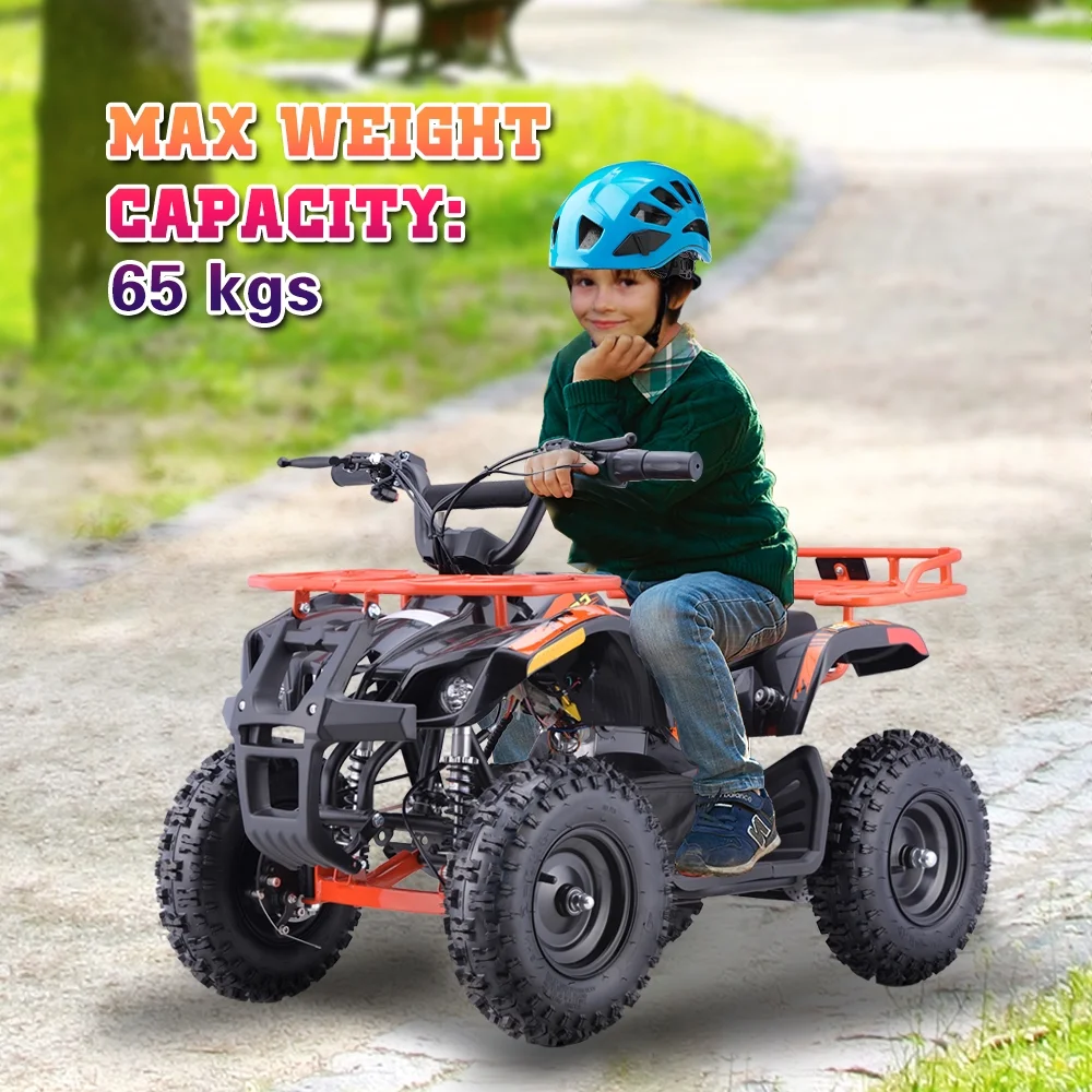 HOVER HEART Dirt Quad 500 for Kids Teenager, 36V Electric 4-Wheeler for Teens, X-Large Metal Frame, Speed Control, Suspension, Disc Brake