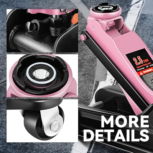 Auto Dynasty 4 Ton Low Profile Floor Jack, Heavy Duty Steel Hydraulic Car Jack with Dual Pistons Quick Lift Pump, Hydraulic Racing Floor Jack
