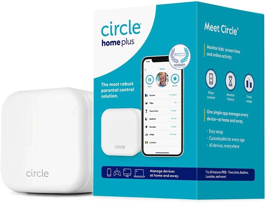Circle Parental Controls 1-Yr Subscription - Internet & Mobile Devices - Works on Wifi, Android & iOS Devices - Control Apps, Set Screen Time Limits
