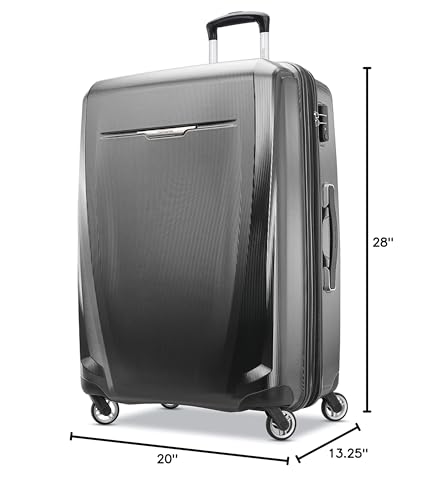 Samsonite Winfield 3 DLX Hardside Expandable Luggage with Spinners, Silver, Carry-On 20-Inch