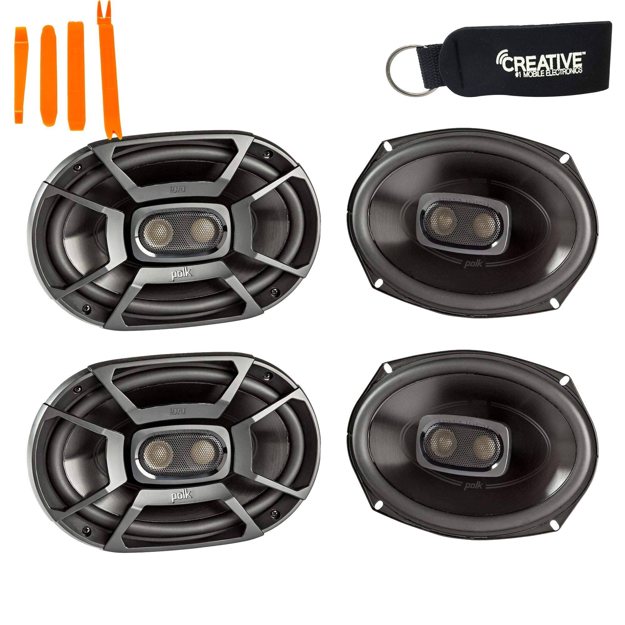 Polk Audio - Two Pairs of DB692 6x9 Coaxial Speakers - Marine and Powersports Certification PA4OSZ9