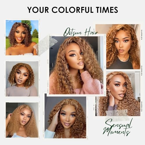 Curly Bob Wig Human Hair 13x4 Lace Front Wigs Human Hair Curly Wigs for Black Women HD Transparent Water Wave Lace Front Wigs Wet and Wavy Glueless