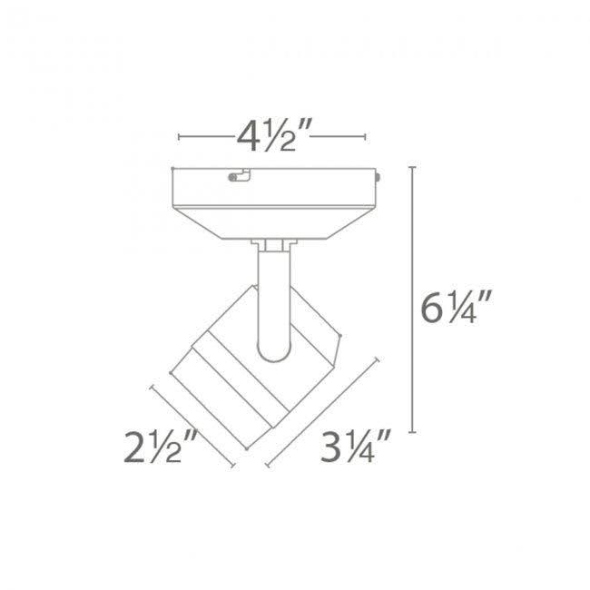 WAC Lighting Paloma LED Monopoint - Color: Black - MO-LED512S-830-BK