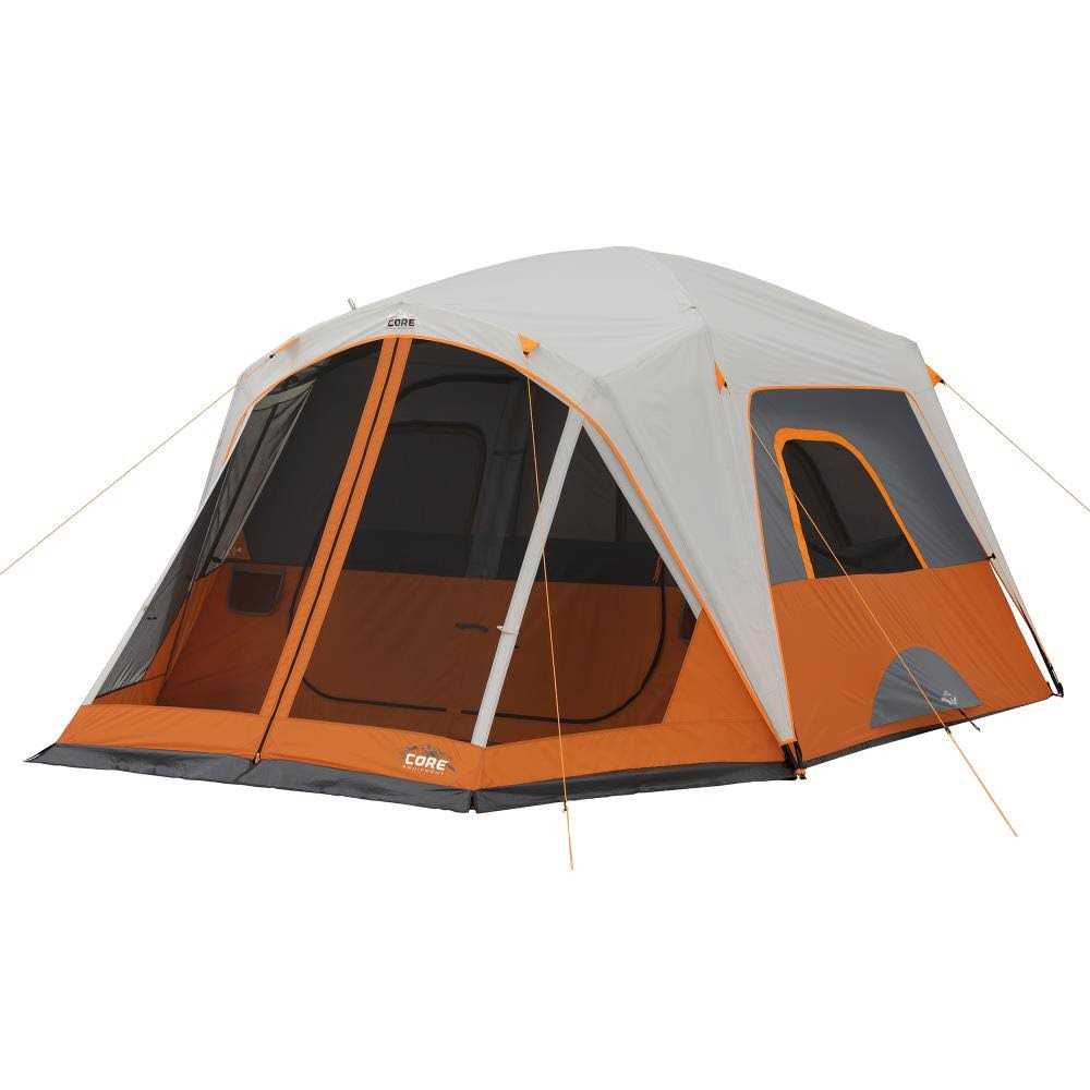 Core 6-Person Straight-Wall Cabin Tent - Sports Supplies Online Store