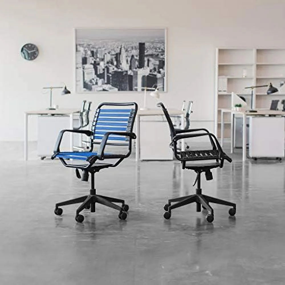 RUNFAYBIU Laura Davidson  Chair for Office Task  with  Elastic Bungie Straps  Rolling  Adjustable Height and Arm  Made of Polyester  Alloy Steel and