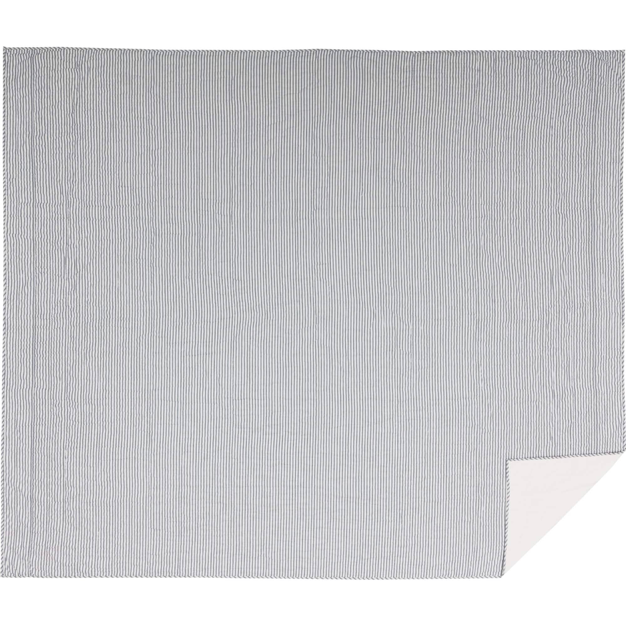 Sawyer Mill Red Ticking Stripe California King Quilt Coverlet