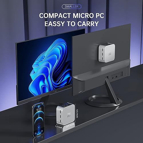 ACEMAGICIAN Mini PC Windows 11 Pro, 12th Alder Lake N95 8GB LPDDR5 256GB M.2 SSD Mini Desktop Computers, Micro Pc with 3 HDMI Support 4K UHD