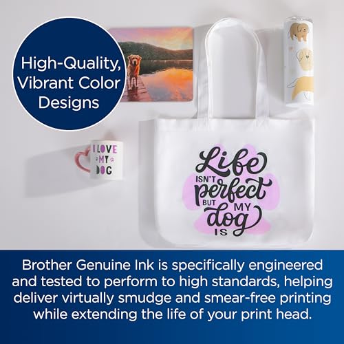 Brother Sublimation Printer and 4-Color Sublimation Ink Cartridge Set