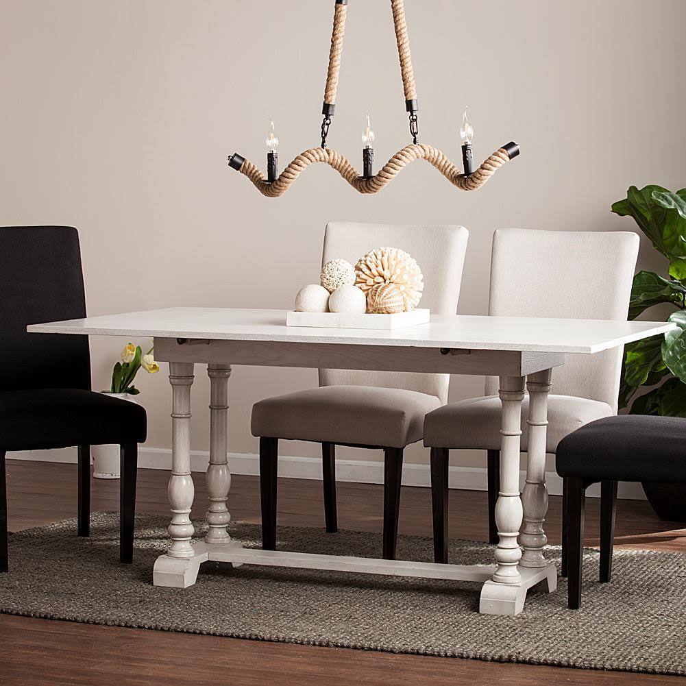 Southern Enterprises Pagoda Farmhouse Folding Trestle Table
