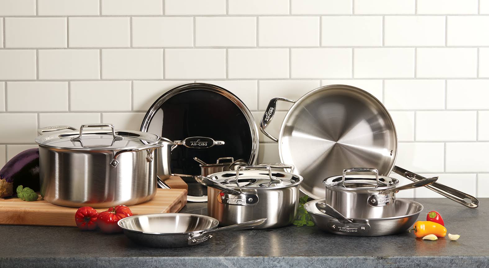 All Clad D5 Brushed Stainless 10x22 Fry Pan
