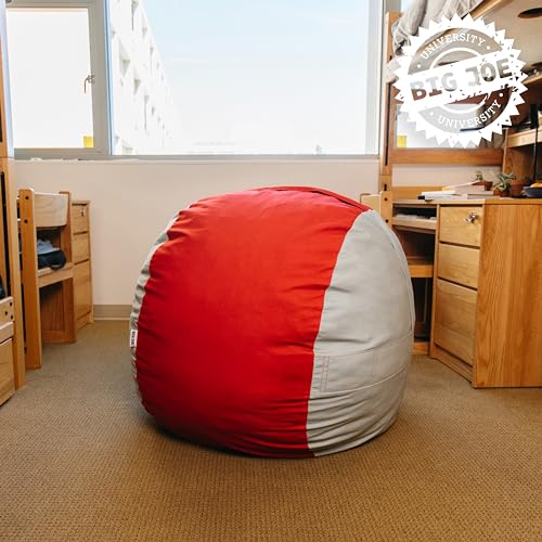 Big Joe Fuf Small Foam Filled Bean Bag Chair, Desert Rose Plush, Soft Polyester, 2 feet