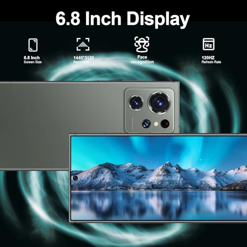 S24 Ultra Unlocked Cell Phones Smartphone with Built-in Pen 8+256GB Android 13 Phones 6.8" HD Screen Dual SIM 108MP+48MP Camera 6800 mAh (Green)