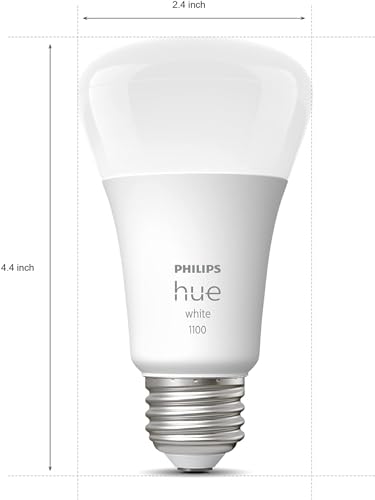 Philips Hue 75W A19 White and Color Ambiance LED Smart Color-Changing Bulb - Pack of 4 - E26 Indoor - Control with Hue App - Compatible with Alexa