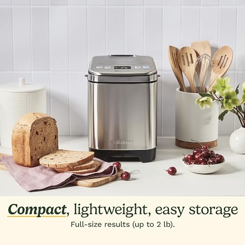 Cuisinart Convection Bread Maker Machine-16 Menu Options, 3 Loaf Sizes up to 2lbs, 3 Crust Colors-Includes Measuring Cup + Spoon & Kneading Hook