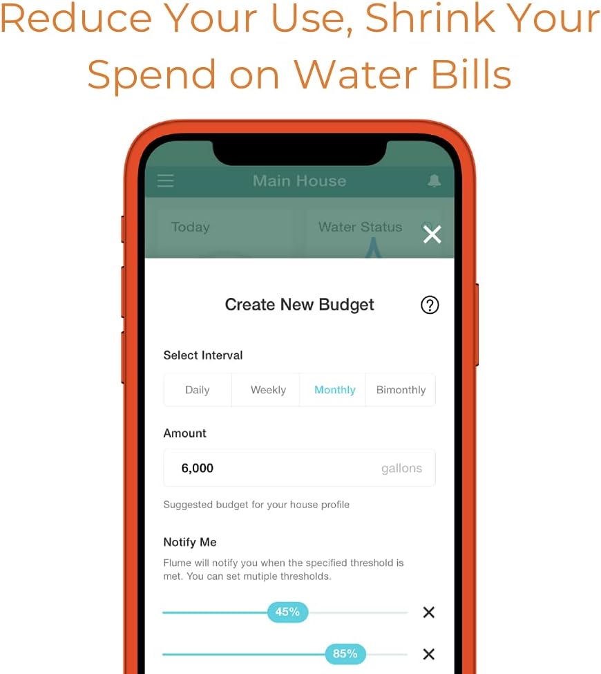 Flume 2 Smart Home Water Monitor & Water Leak Detector: Detect Water Leaks Before They Cause Damage. Monitor Your Water Use to Reduce Waste & Save