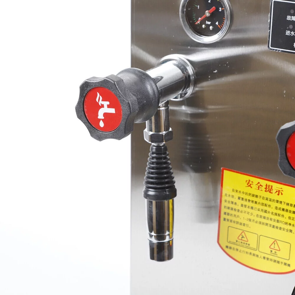 Miumaeov Commercial Milk Frother Electric Multi-Purpose Full-Automatic Boiling Water Frothing Machine with Lcd Display for Coffee Shop Dessert Shop