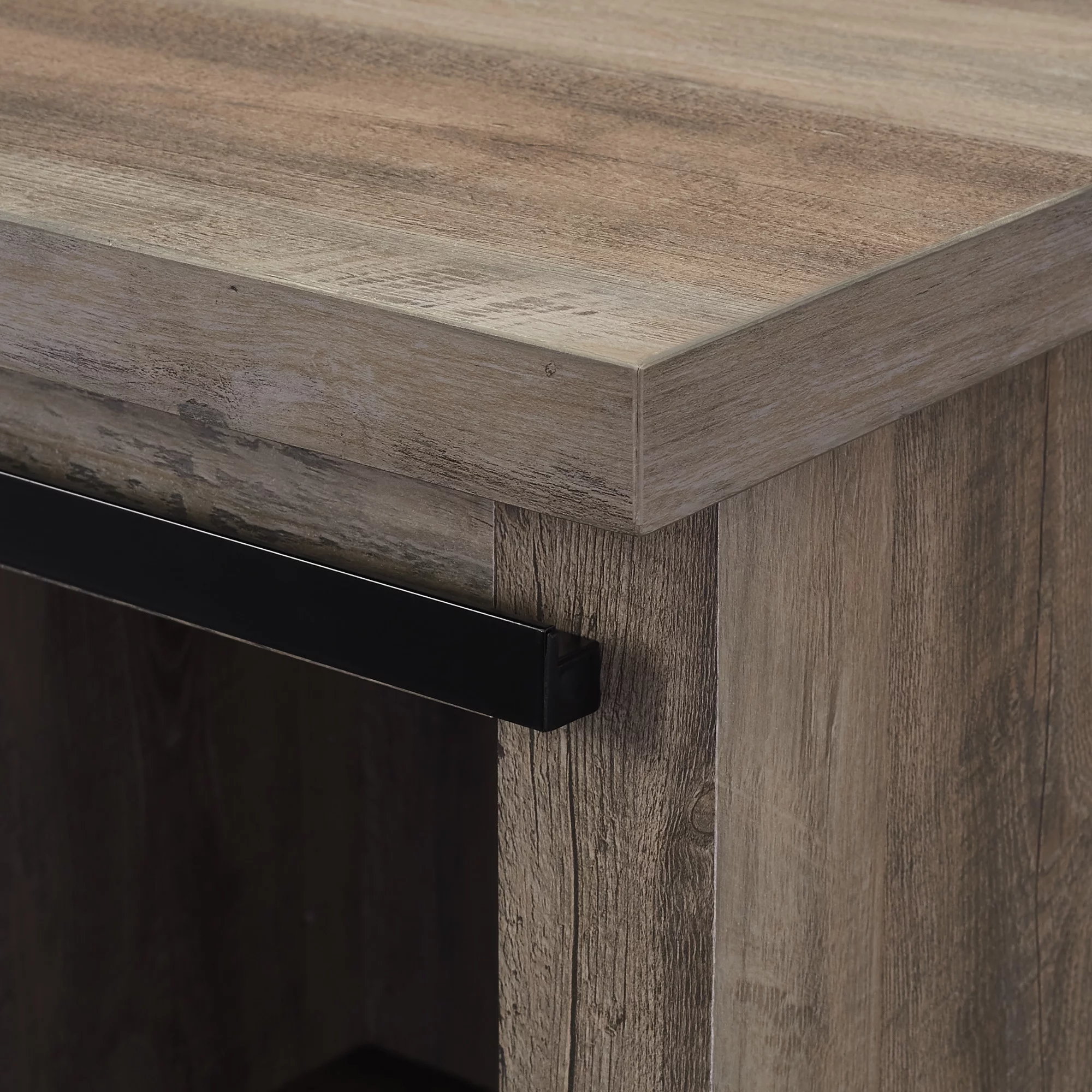 Walker Edison Sliding Barn Door Accent Cabinet, Grey Wash
