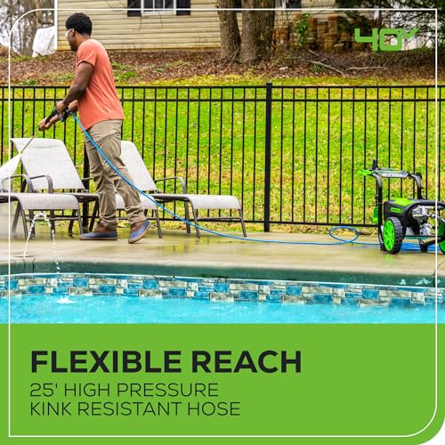 Greenworks 3000 PSI Pressure Washer (2.0 GPM Max) with Foam Cannon – Easily Remove Dirt and Grime on Siding, Fences, Patios,