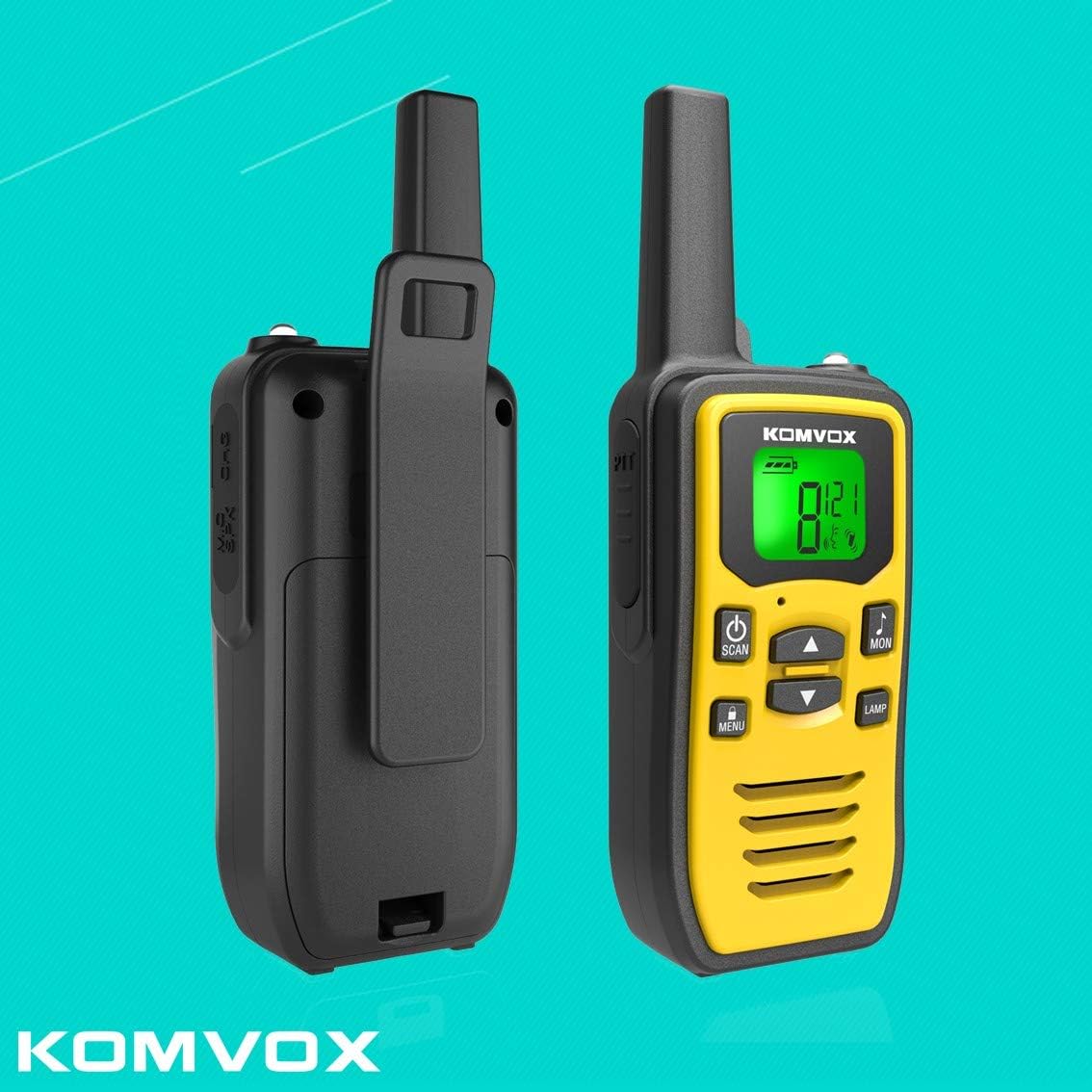 Walkie Talkies Rechargeable, KOMVOX Walkie Talkie for Adults Long Range, Two Way Radio Walky Talky for Adults