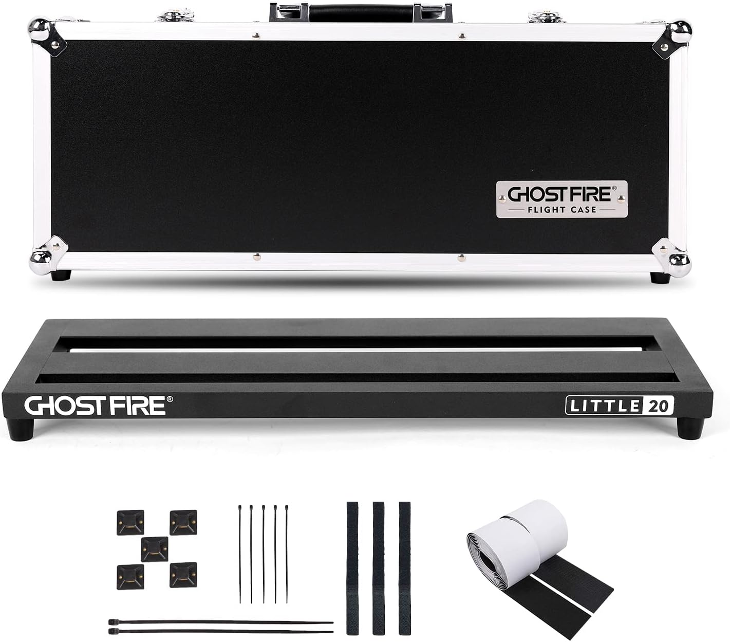 Ghost Fire Guitar Pedal Board Aluminum Alloy Effect Pedalboard with Carry Bag,V series (V-BABY MAX（Deluxe Edition）)