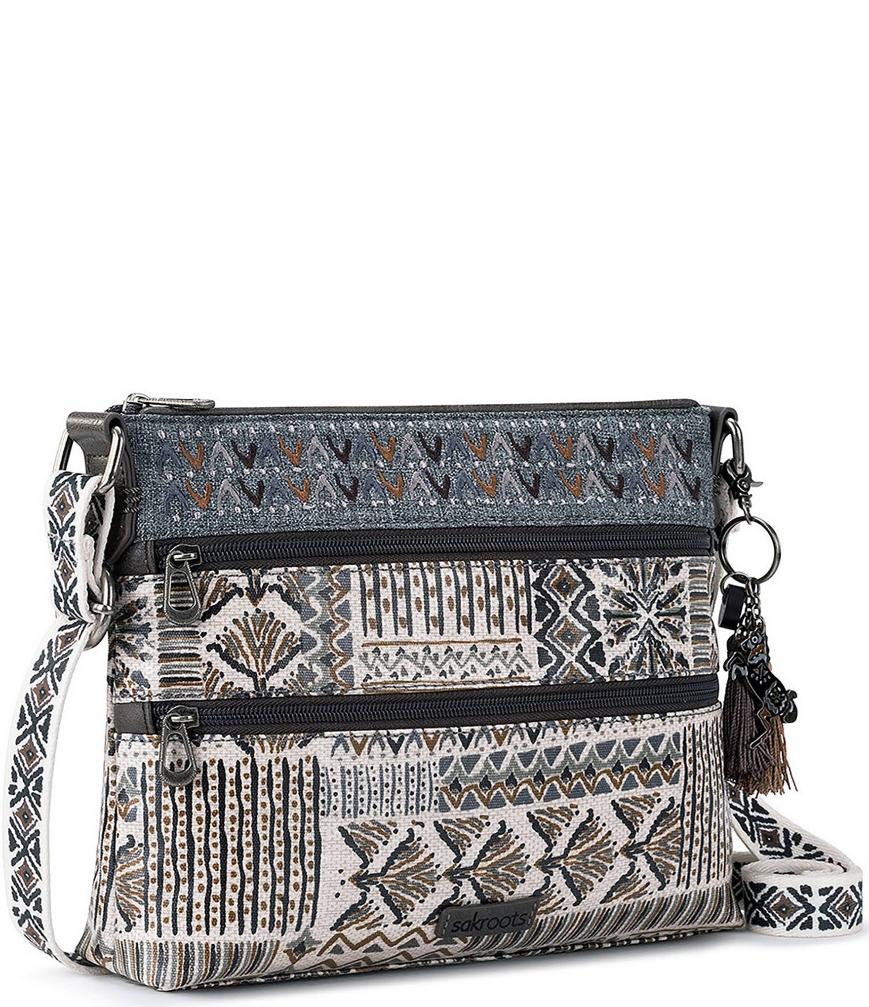 Sakroots Basic Double Zip Crossbody Bag - Multi in Bloom