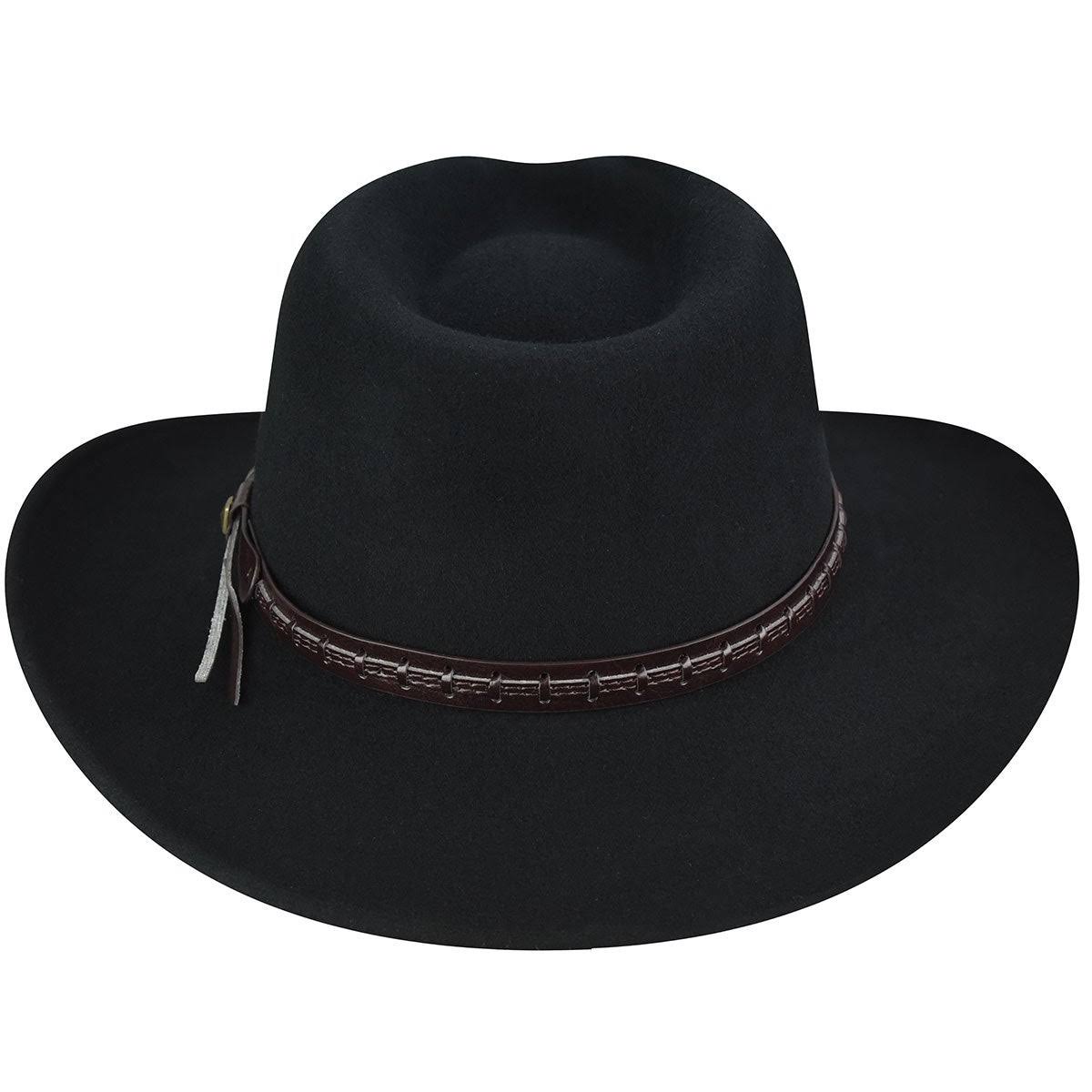 Men&s Bailey Firehole Wool LiteFelt Western Hat: Size: Small Black