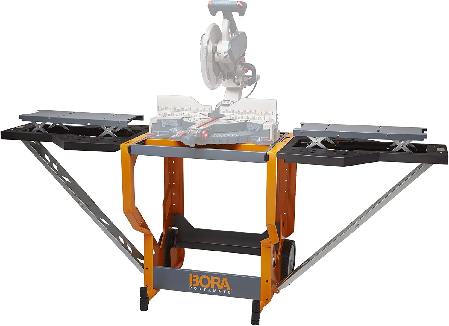 BORA Portamate PM-8000 Miter Saw Workstation and Adjustable Pedestal Roller