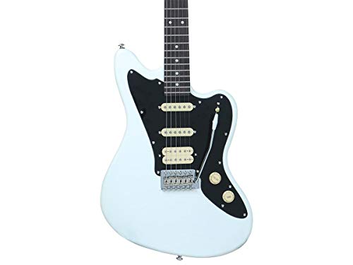 Monoprice Indo Series 6 String Basswood-Body Electric Guitar, Right, Sunburst (625882)