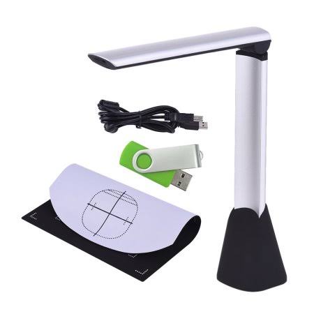 Kkmoon Portable High Speed Document Camera Scanner A4 Scanning Size with OCR Function LED Light for Classroom Office Library Ban
