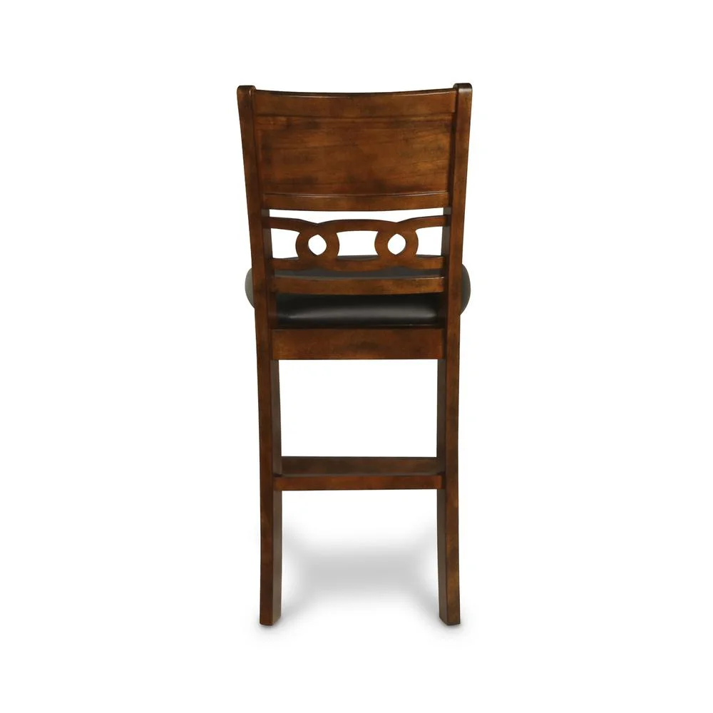 New Classic Furniture Gia 5-Piece Transitional Wood Dining Set in Brown