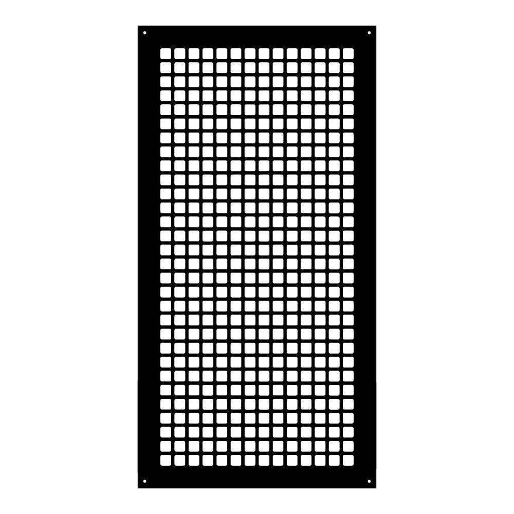 Reggio Registers Square Series 30 in. x 14 in. Steel GRILLE, Black with Mounting Holes