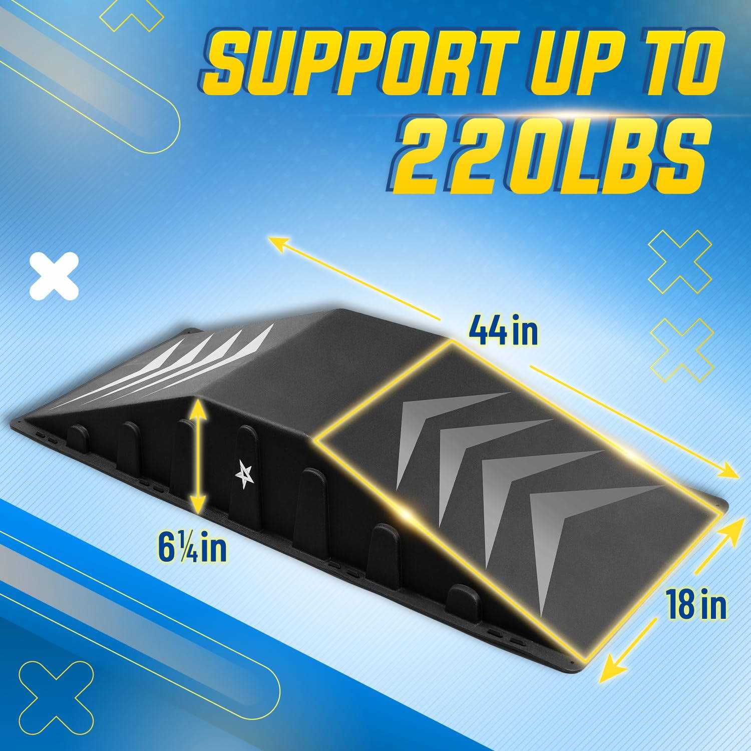 Yes4All Single-Piece Skateboard Ramp Bike Ramp Skate Ramp - Sports Supplies Online Store