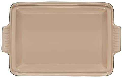 Le Creuset Stoneware Heritage Covered Rectangular Casserole, 4 qt. (12" x 9"), Cerise