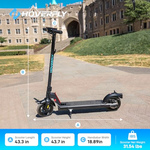 HOVERFLY X1 Electric Scooter for Adults, Anti Flat 8.5" Solid Tire, Max 10 Mile Range and 15.5Mph Speed Power by 250W Motor