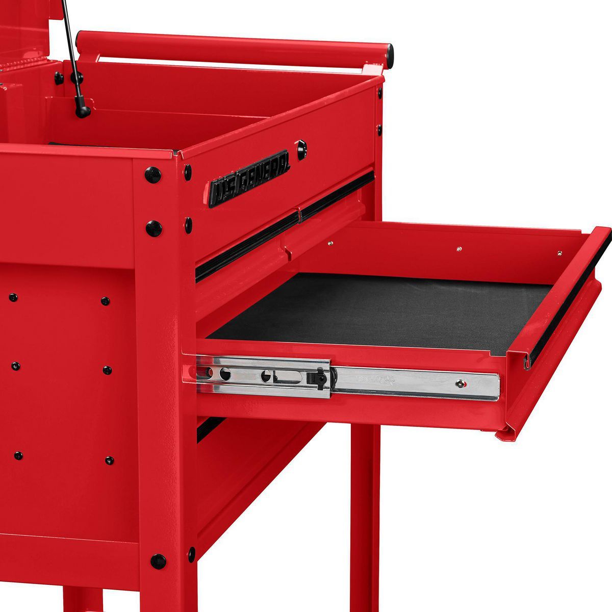 U.S. GENERAL 30 in., 4-Drawer Tech Cart, Red