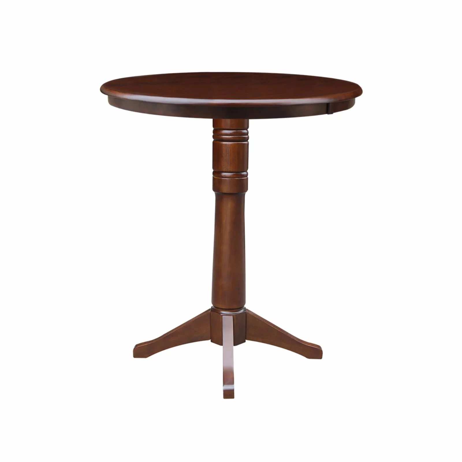 36" Round Pedestal Bar Height Table - White