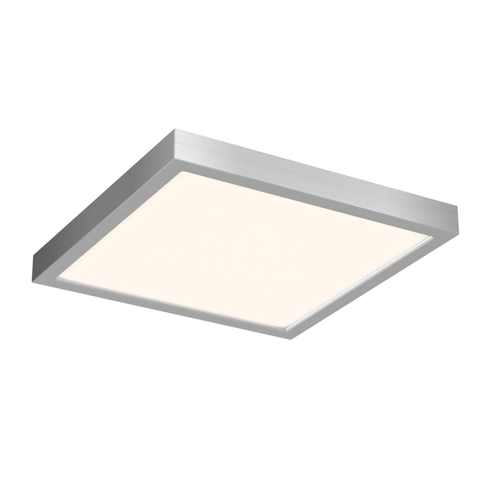 DALS Lighting 10x22 LED Square Flush Mount, Satin Nickel - CFLEDSQ10-SN