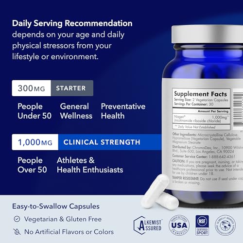 TRU NIAGEN PRO NAD+ Supplement for Anti Aging and Cell Regeneration, 2 x 500mg Patented Niagen