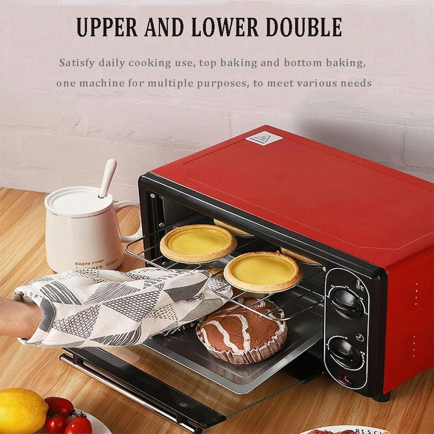 Mini 12 -Liter Oven, Small Multifunction Oven Heats Up Quickly To Save Time, Countertop Oven, Easy To Clean And Do Not Occupy Space