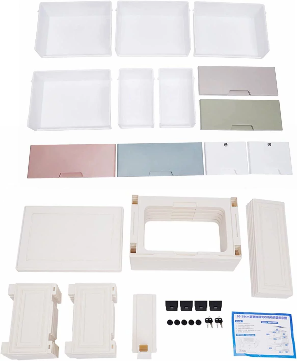 Miumaeov Plastic Drawers for Clothes, Storage Cabinet with 6 Drawers, Closet Drawers Tall Dresser Organizer for Clothes, Living Room