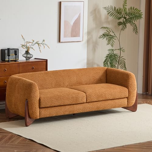 Christopher Knight Home Almab 82 Inches Sofa Couch, Cozy Boucle Upholstered 3-Seater Sofa, Wood Frame Couch, Comfy Couches for Living Room and Office