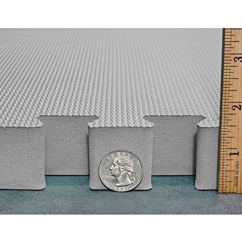 Meister X-THICK 1.5" Interlocking EVA Foam Mats - 2X Cushion for Wrestling, MMA Takedowns & Gymnastics - 2'x2' Tiles