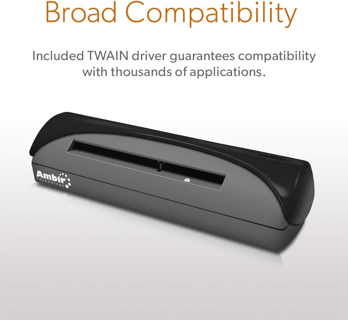Ambir ImageScan Pro 667 Simplex Card Scanner with AmbirScan Business Card for Windows PC