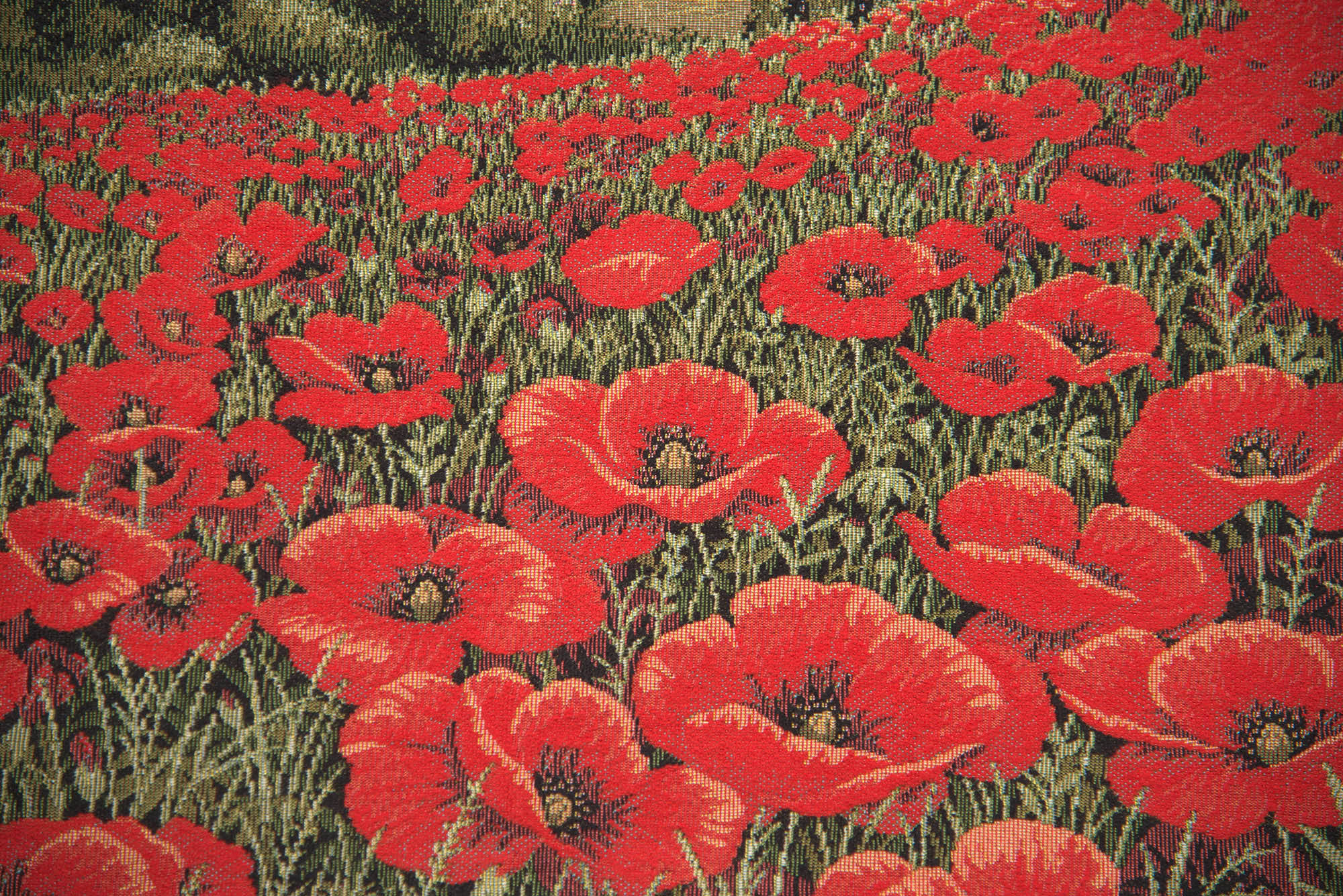 Tuscan Poppy Landscape Italian Wall Tapestry
