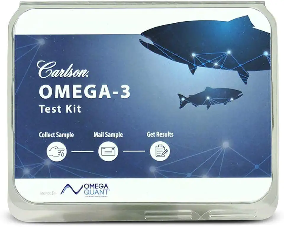 Carlson - Omega-3 Test Kit, Omega-3 Index Test, Measure Omega-3 Levels (EPA and DHA), 1 Kit - Kansas Nuitrition - HNZSDS