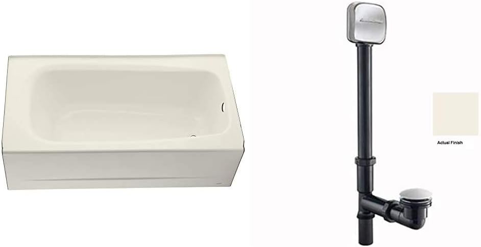 American Standard 2461002.020 Cambridge 60x32-Inch Apron-Front Bathtub Right Drain in White with Deep Soak Drain in Chrome