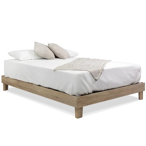 Solid Hardwood Platform Bed Frame with Slats, Quality Crafted in Pennsylvania, USA from Poplar by Mennonite Artisans, No Box Spring Needed